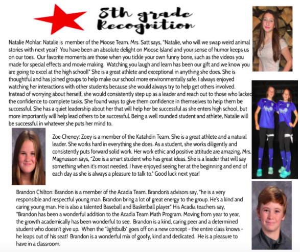 Eighth Grade Recognition