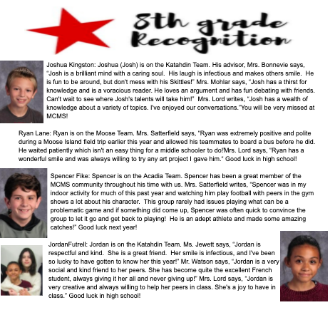 Eighth Grade Recognition