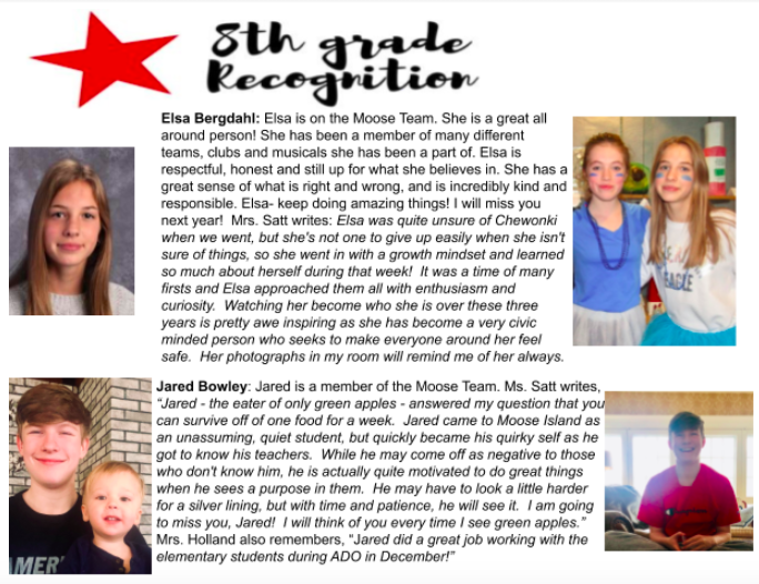Eighth Grade Recognition