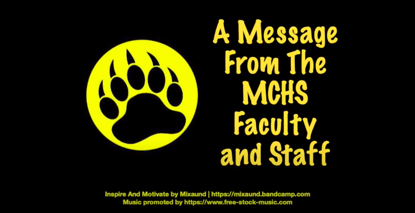 message from MCHS Staff