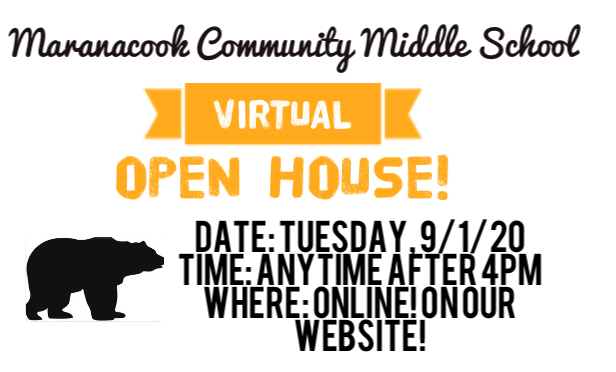 MCMS Virtual Open House on 9/1/20