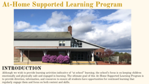 At Home Supported Learning program
