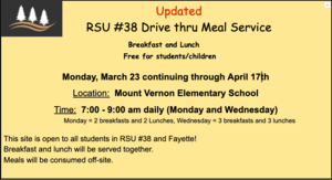 Updates to Meal Service