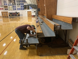 Bleachers replacement has begun!