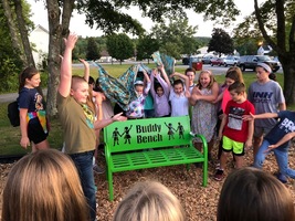 The new Buddy Bench at MES
