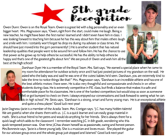Eighth Grade Recognition