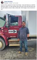 Spencer Penn Gets CDL License