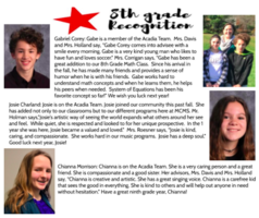 Eighth Grade Recognition