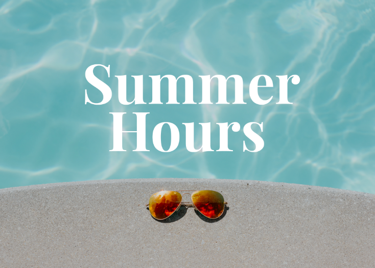 summer hours graphic