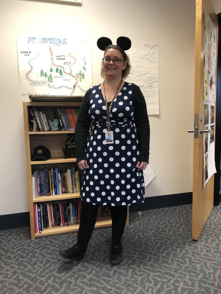 Mrs. Tucker in her Halloween costume as Mini Mouse!